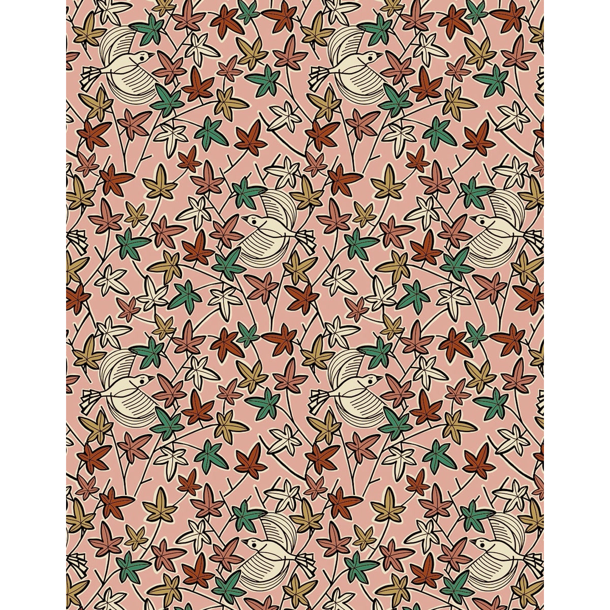 Minikane Elliot Mini Pram Colomba pattern leaves and birds