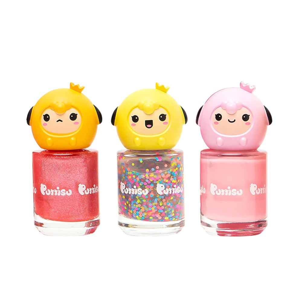 Puttisu 3-Colour Nail Art Kit - C16 FALL IN LOVE, B01 TWINKLE PINK, G06 PINK CANDY PANGPANG
