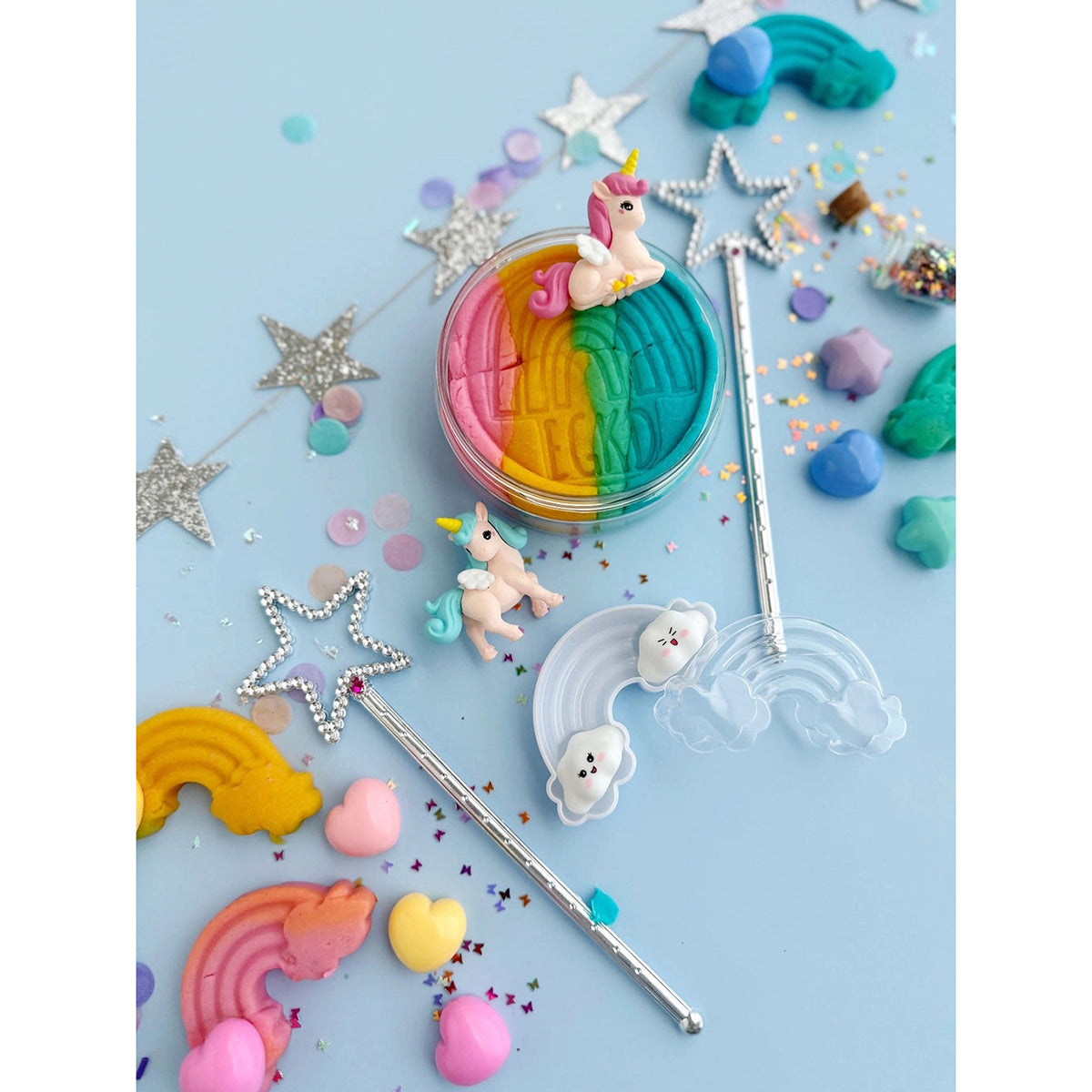 Unicorn Rainbow (Rainbow Sherbet) Kiddough Play Kit from Earth Grown KidDoughs