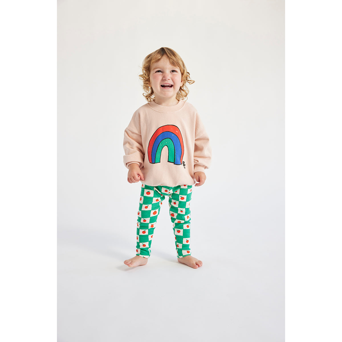 Bobo Choses Rainbow Sweatshirt Hop Like a Bunny