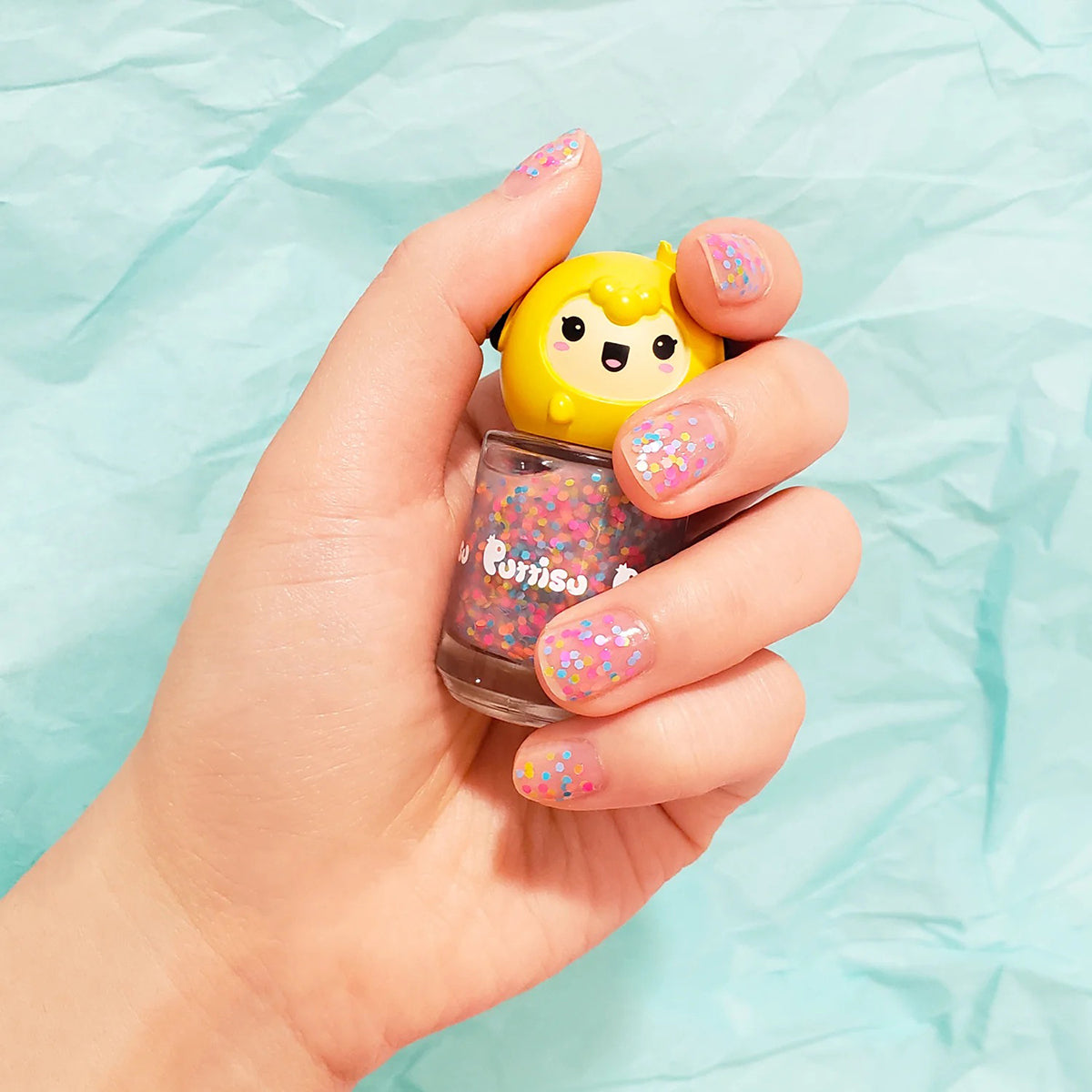 Puttisu Peel-Off Glitter Nail Polish G06 Pink Candy Pangpang