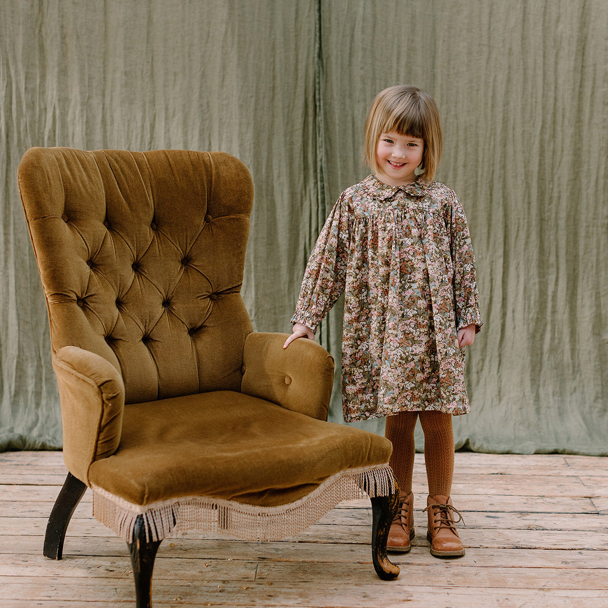 Nellie Quats Marbles Dress Connie Evelyn Liberty Print for toddlers and kids/children