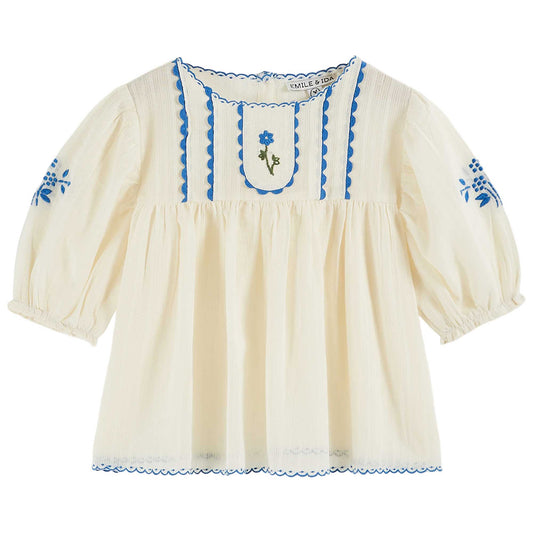 Emile Et Ida Embroidered Plain Blouse