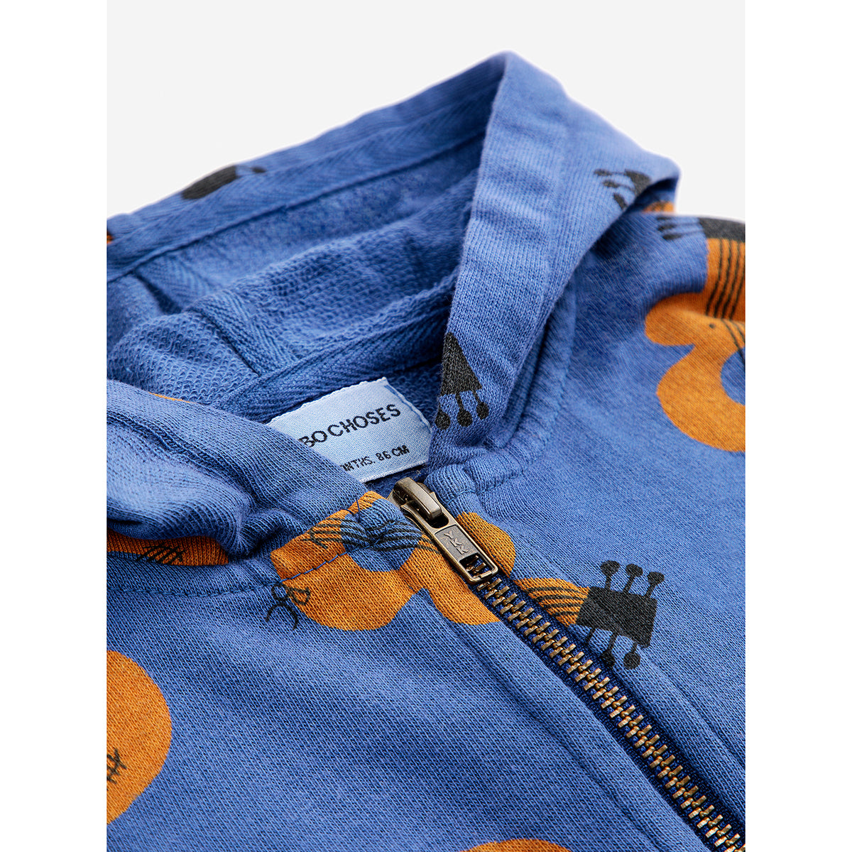 Bobo Choses Acoustic Guitar All Over Hoodie in blue for babies and toddlers