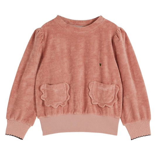Emile Et Ida Terry Flower Pocket Sweatshirt
