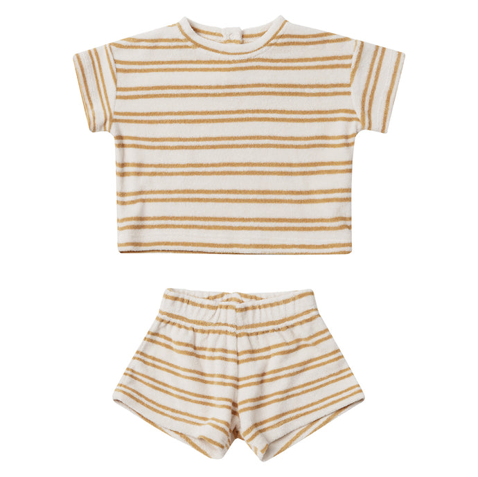 Quincy Mae Terry Tee And Shorts Set
