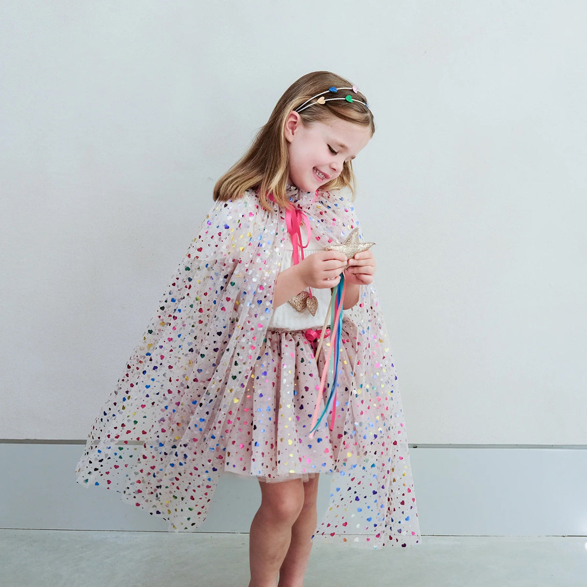 Mimi & Lula Rainbow Hearts Cape