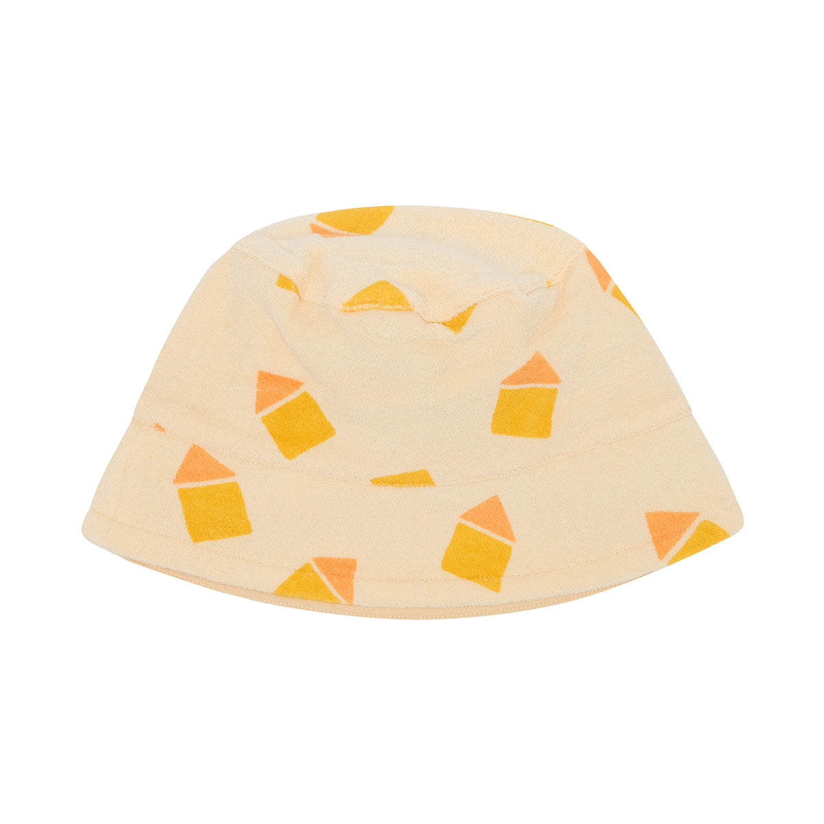 The Bonnie Mob Skipper Hat yellow beach hut print