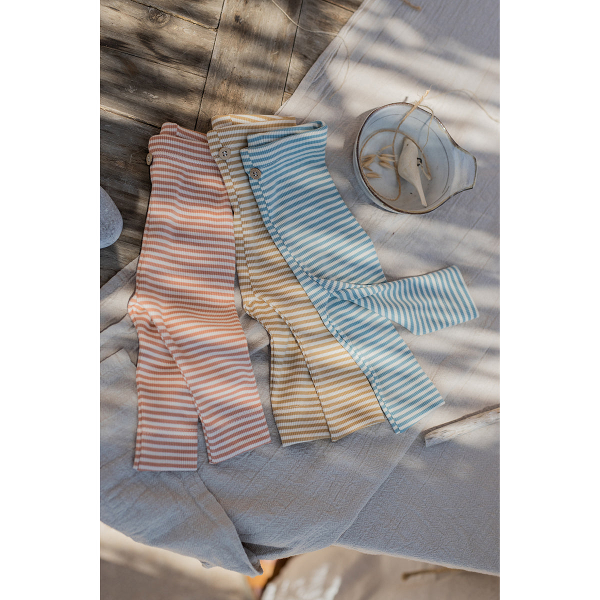 1+ In The Family Cora Leggings in striped rib jersey for babies and toddlers