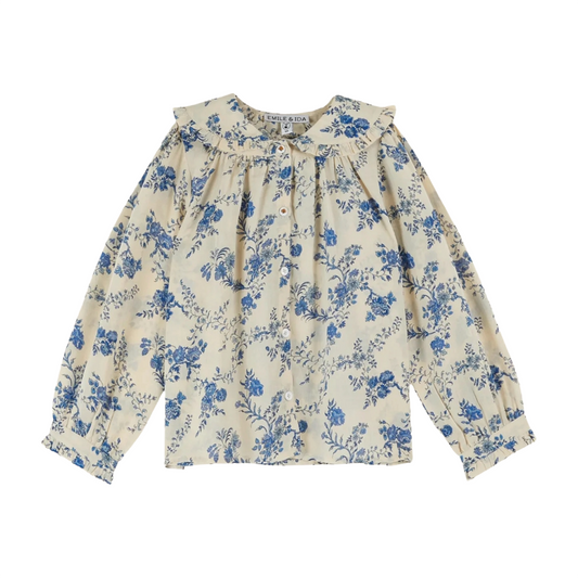 Emile Et Ida Bow Collar Orchid Blouse