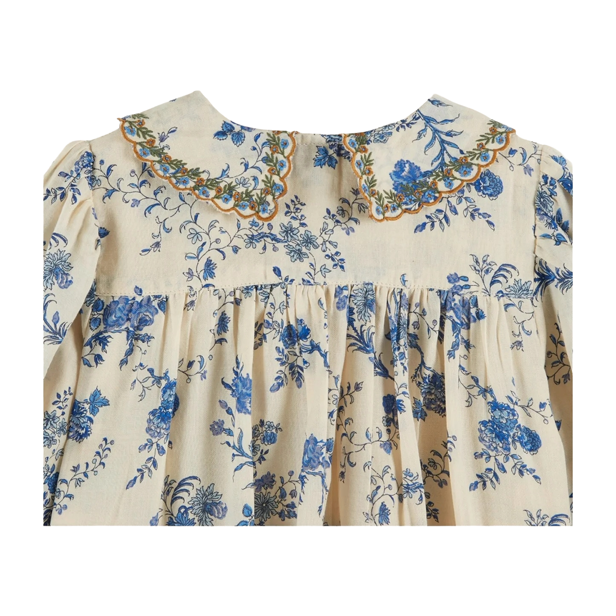 Emile Et Ida Embroidered Smocked Blouse