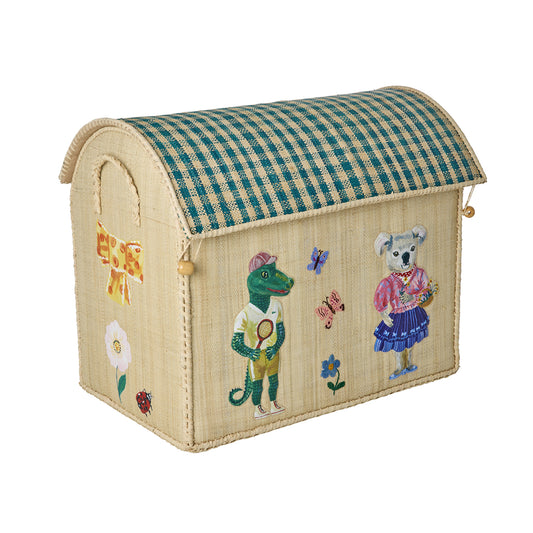 Rice Raffia Toy Storage Basket: Nathalie Lete - Medium