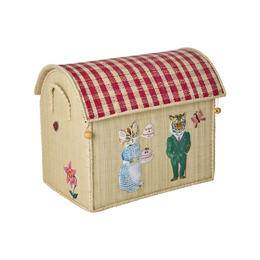 Rice Raffia Toy Storage Basket: Nathalie Lete - Small