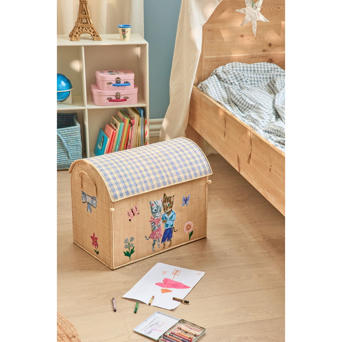 Rice Raffia Toy Storage Basket: Nathalie Lete - Large