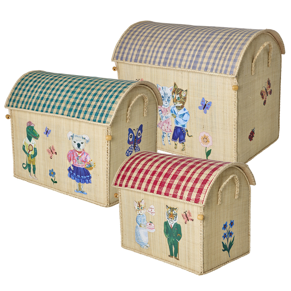 Rice Raffia Toy Storage Basket: Nathalie Lete - Small