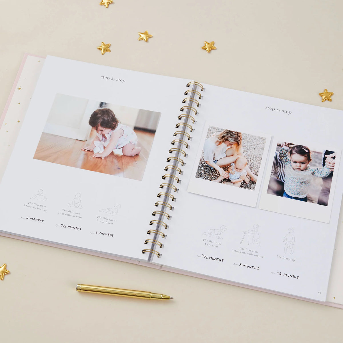 Blush and Gold My Baby Book - Baby Memory Book - Blush (Cloth)