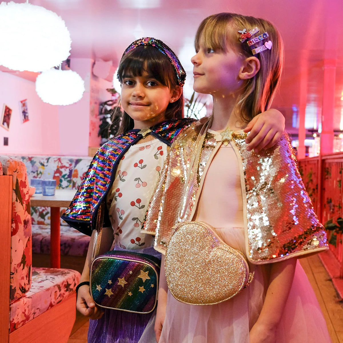 Rockahula Kids Love Heart Gold Glitter Bag