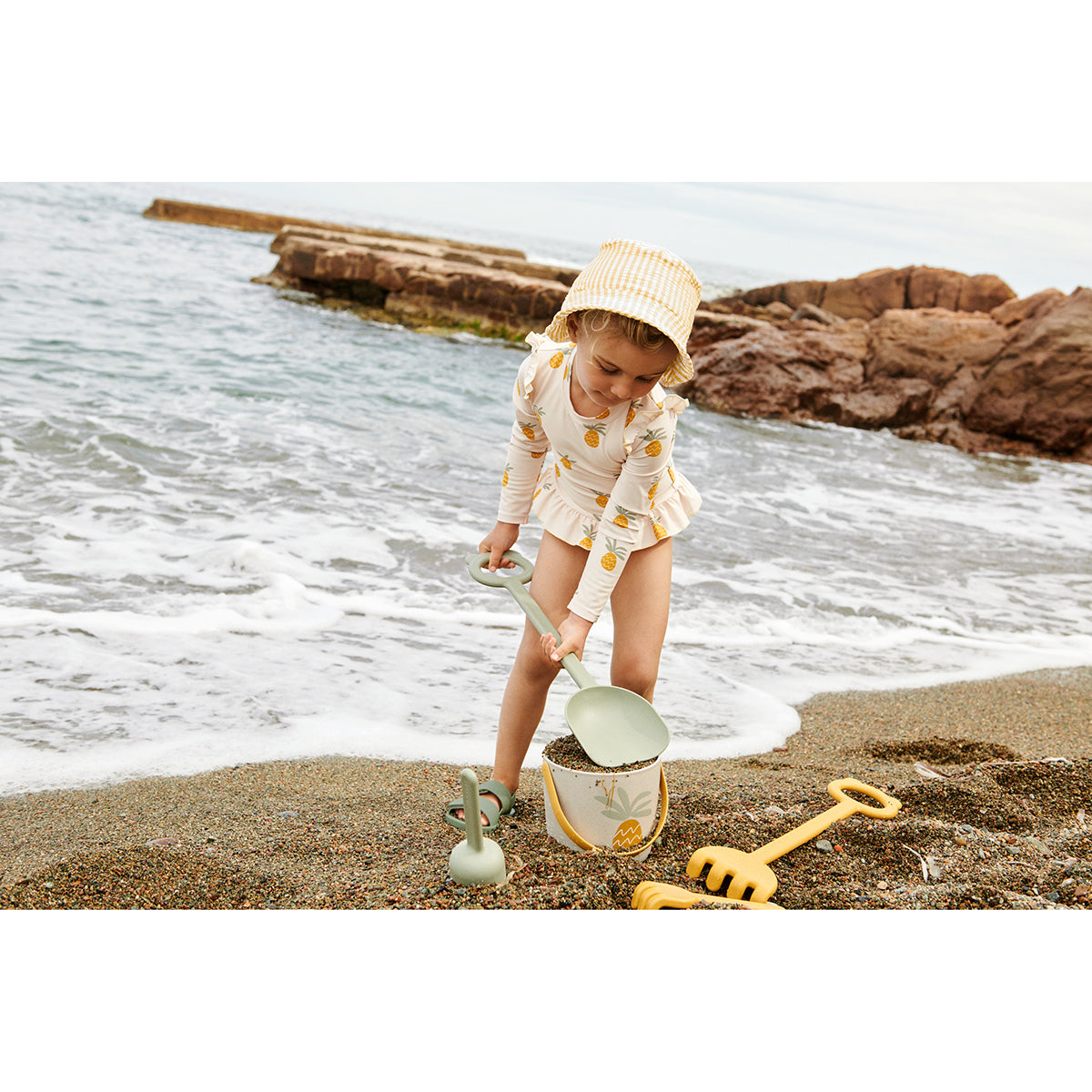 Liewood Sille Printed Swimsuit with long sleeves