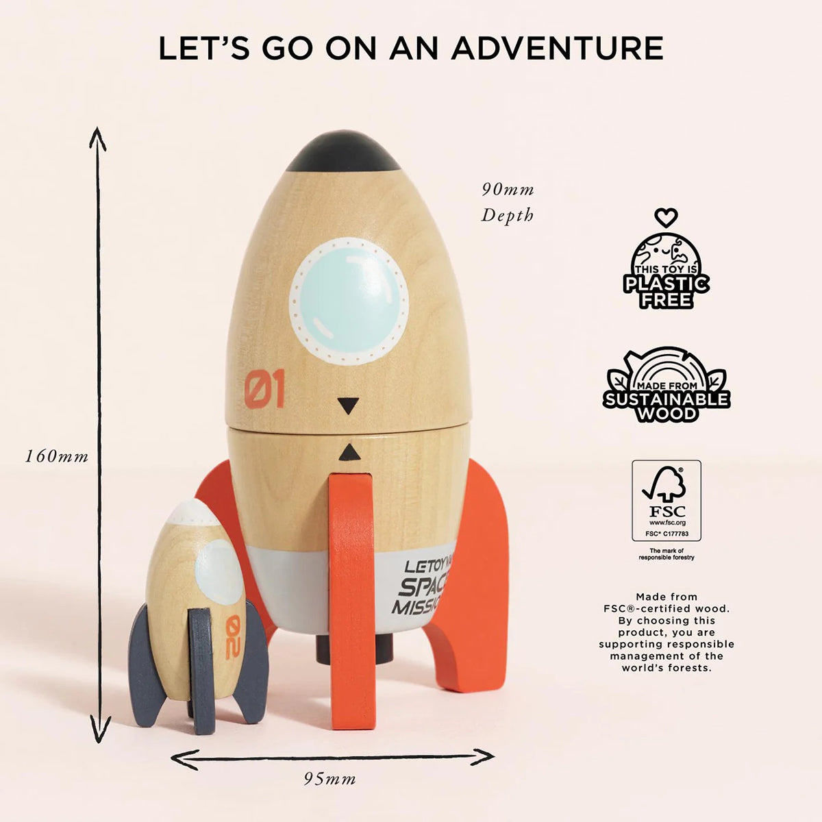 Le Toy Van Magnetic Space Rocket