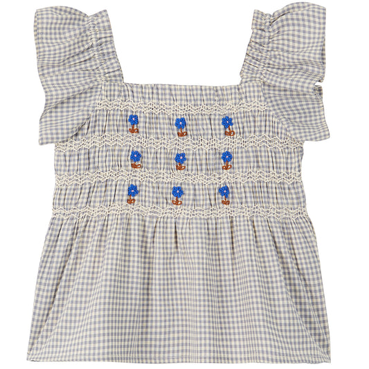 Emile et Ida Gingham Cotton Blouse