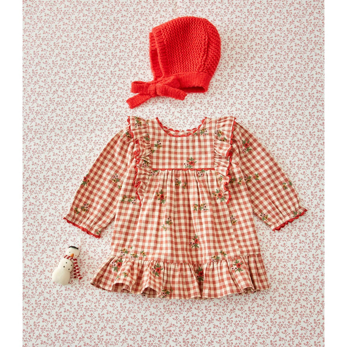 Emile et Ida Embroidered Flounce Dress