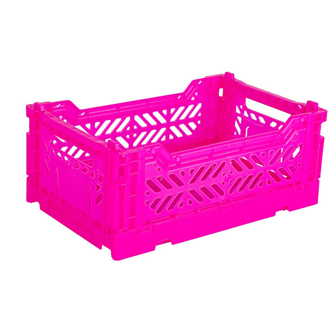 Aykasa Mini Folding Crate in neon pink