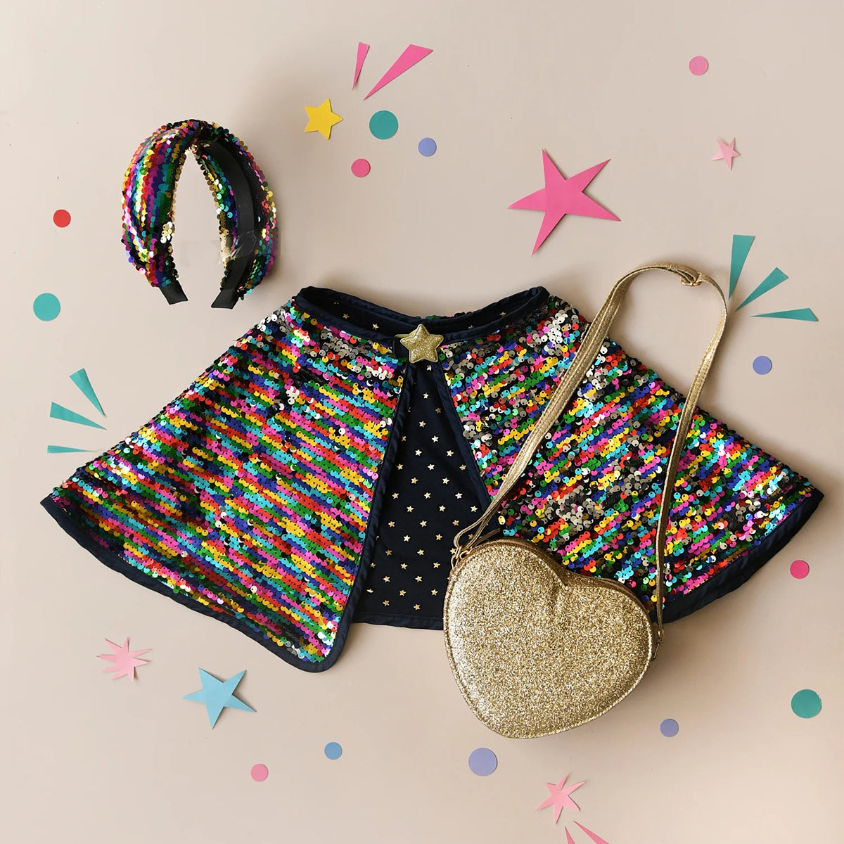 Rockahula Kids Love Heart Gold Glitter Bag