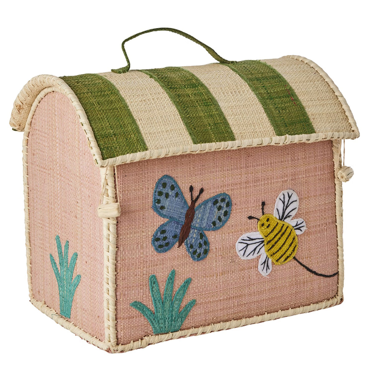 Rice Raffia Bag - Butterfly