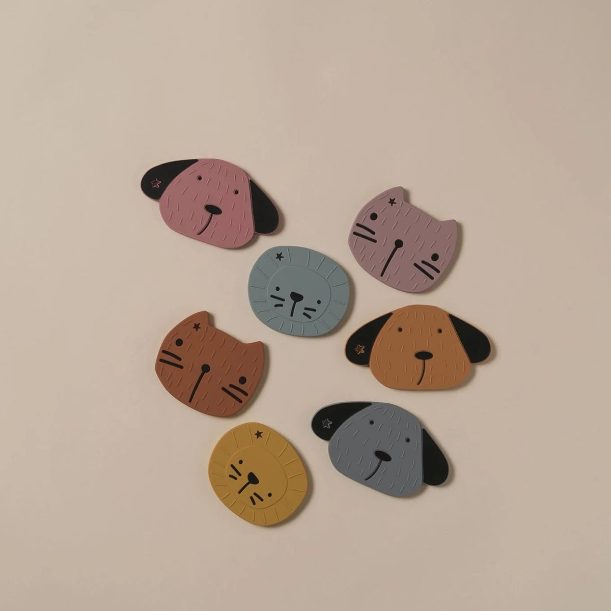 The Cotton Cloud Animal Teether - Cat for babies