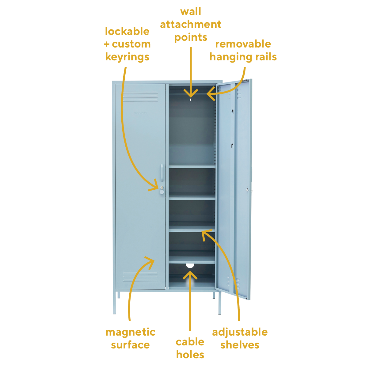 Mustard Made The Twinny Locker in Ocean/Blue