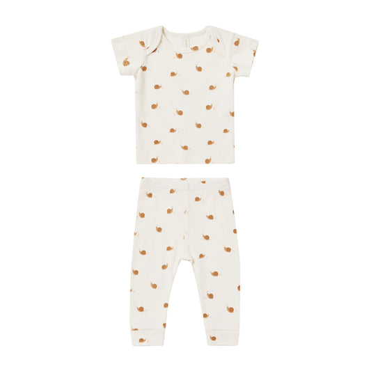 Quincy Mae Ribbed T-shirt And Leggings Set
