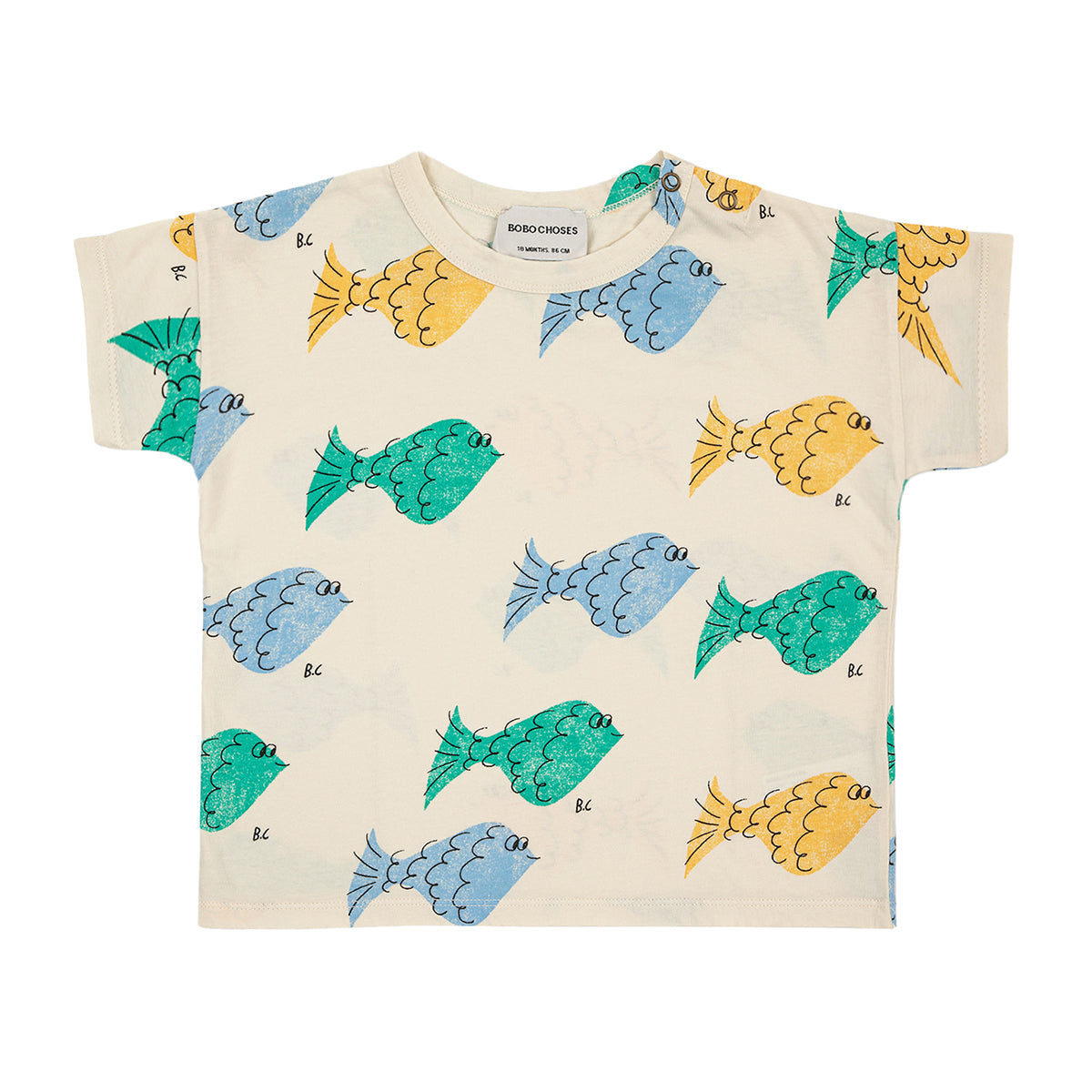 Bobo Choses Multicolour Fish All Over T-Shirt
