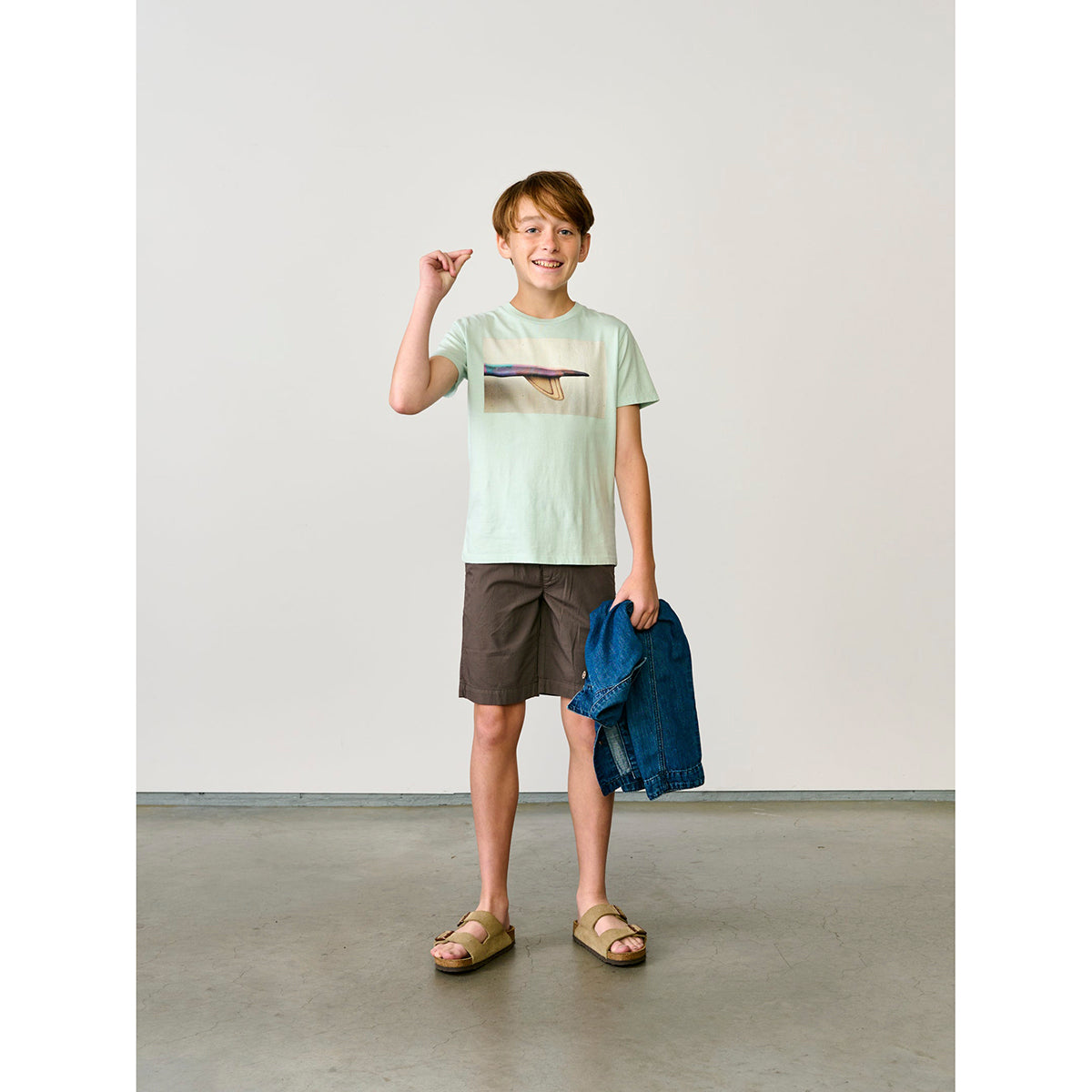 surfboard print t-shirt from bellerose for kids