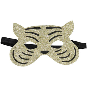 gold glitter tiger mask from obi obi paris for kids