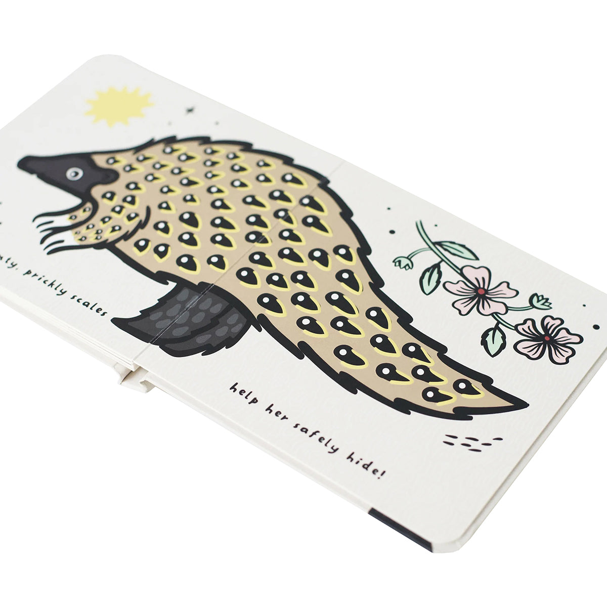 touch and feel paper board book with scales theme from wee gallery for babies and toddlers