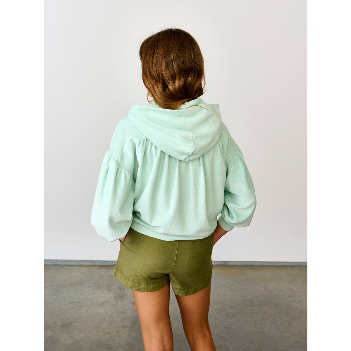 hoodie with puffed sleeves for kids from bellerose