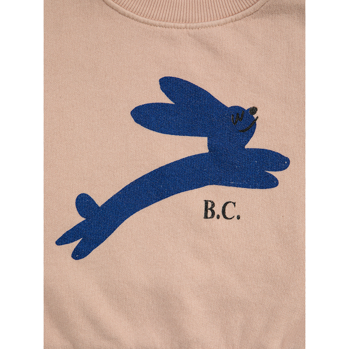 organic cotton sweatshirt with a jumping hare front print from bobo choses for babies and toddlers
