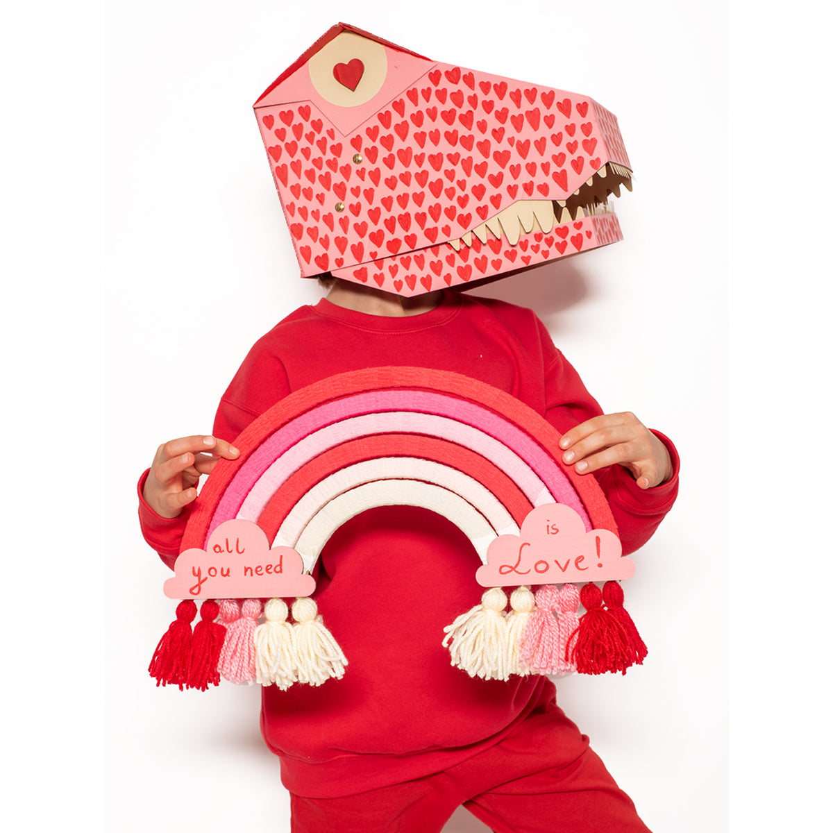Koko Cardboards DIY Rainbow in colour Valentines for kids