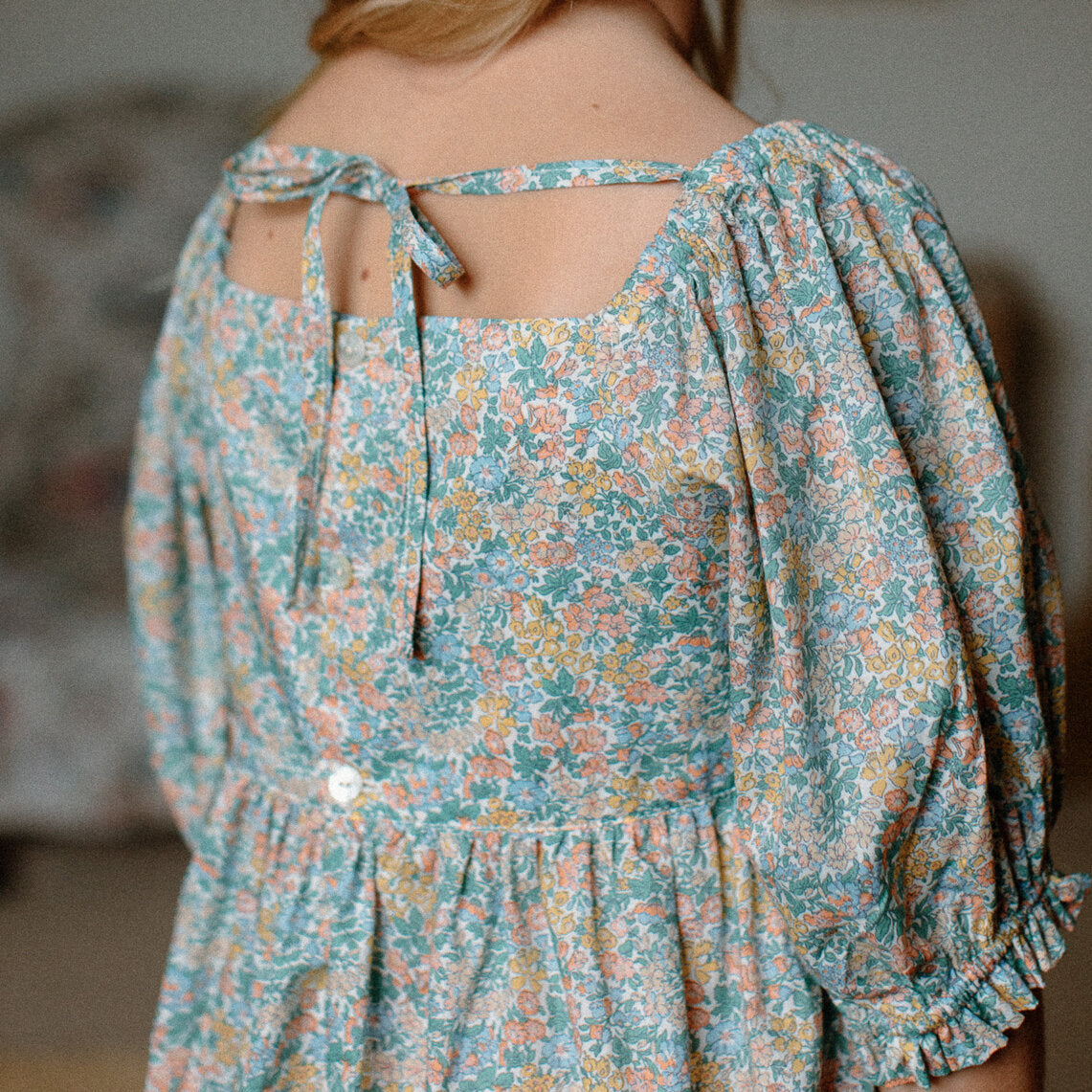 marbles dress in cotton with Tie at the back of the neck from nellie quats for toddlers, kids/children