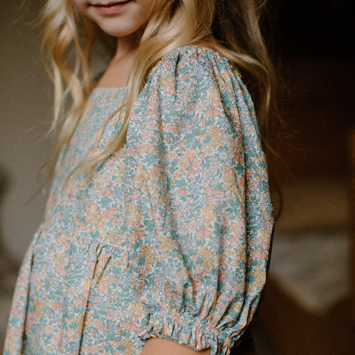 flowers print marbles dress Length above the knee from nellie quats for toddlers, kids/children