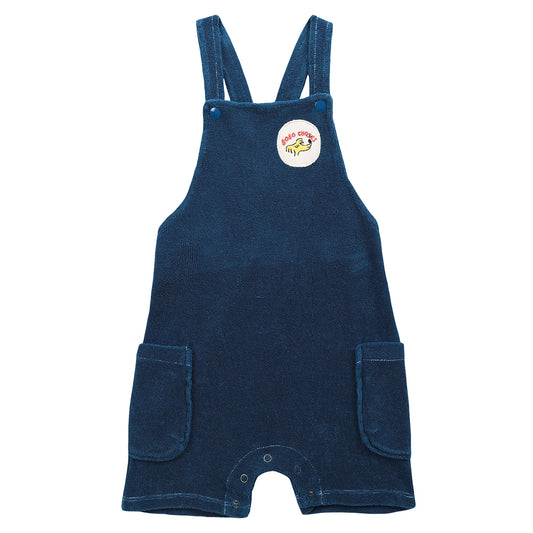 Bobo Choses Sniffy Dog Patch Terry Fleece Dungaree