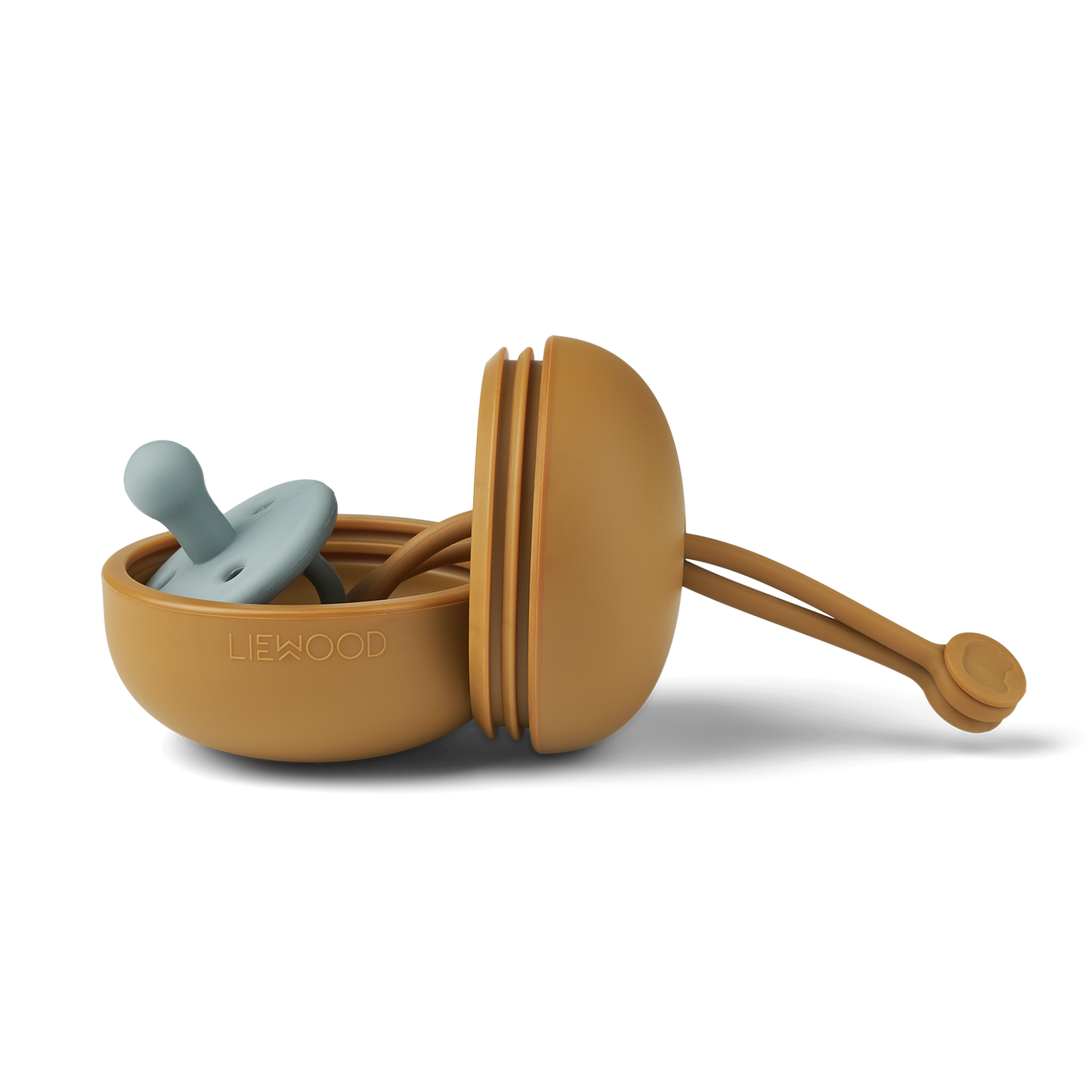 Silicone Pacifier Box from Liewood in Golden Caramel