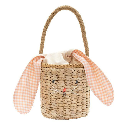 Meri Meri Gingham Bunny Straw Bag