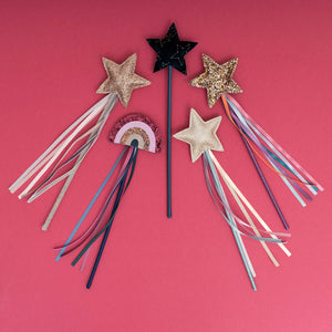 Velvet ribbon wand with Velvet and satin ribbon tassel from mimi & lula for kids/children