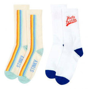 two pairs of white socks with decorative prints from hundred pieces for kids