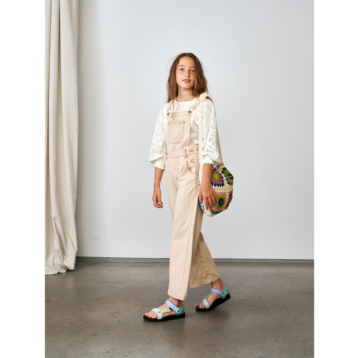 Bellerose kids pepito overall in bleach