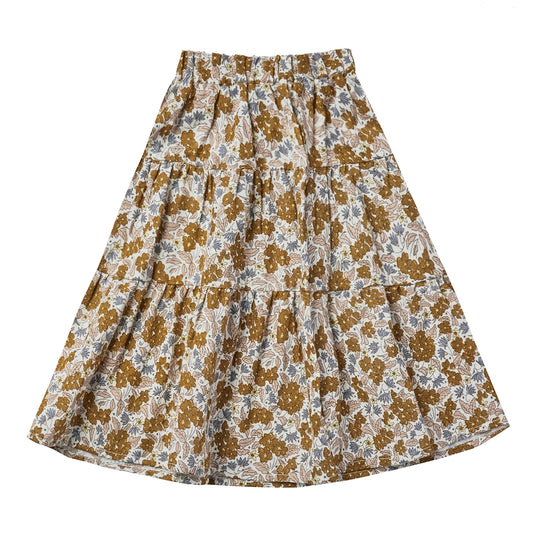 Rylee + Cru Tiered Midi Skirt