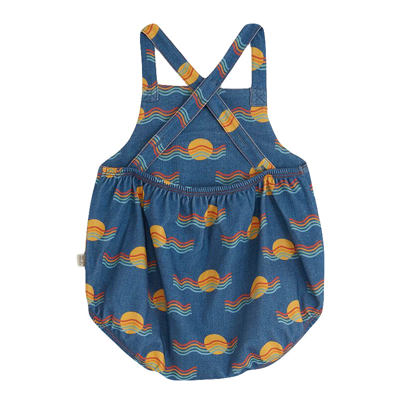 the bonnie mob denim sunset romper for babies