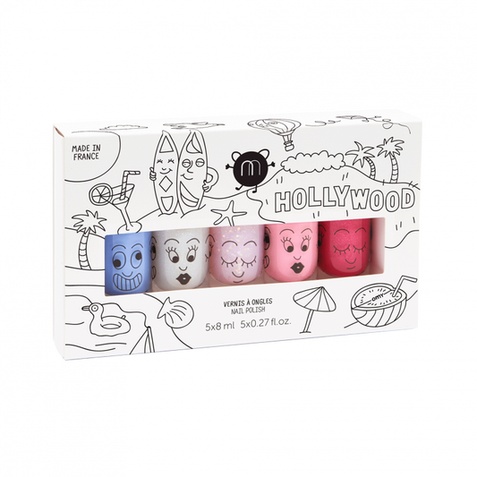 Nailmatic Kids Nail polish Set with Blue, Glitter, Pink and red nailvarnish