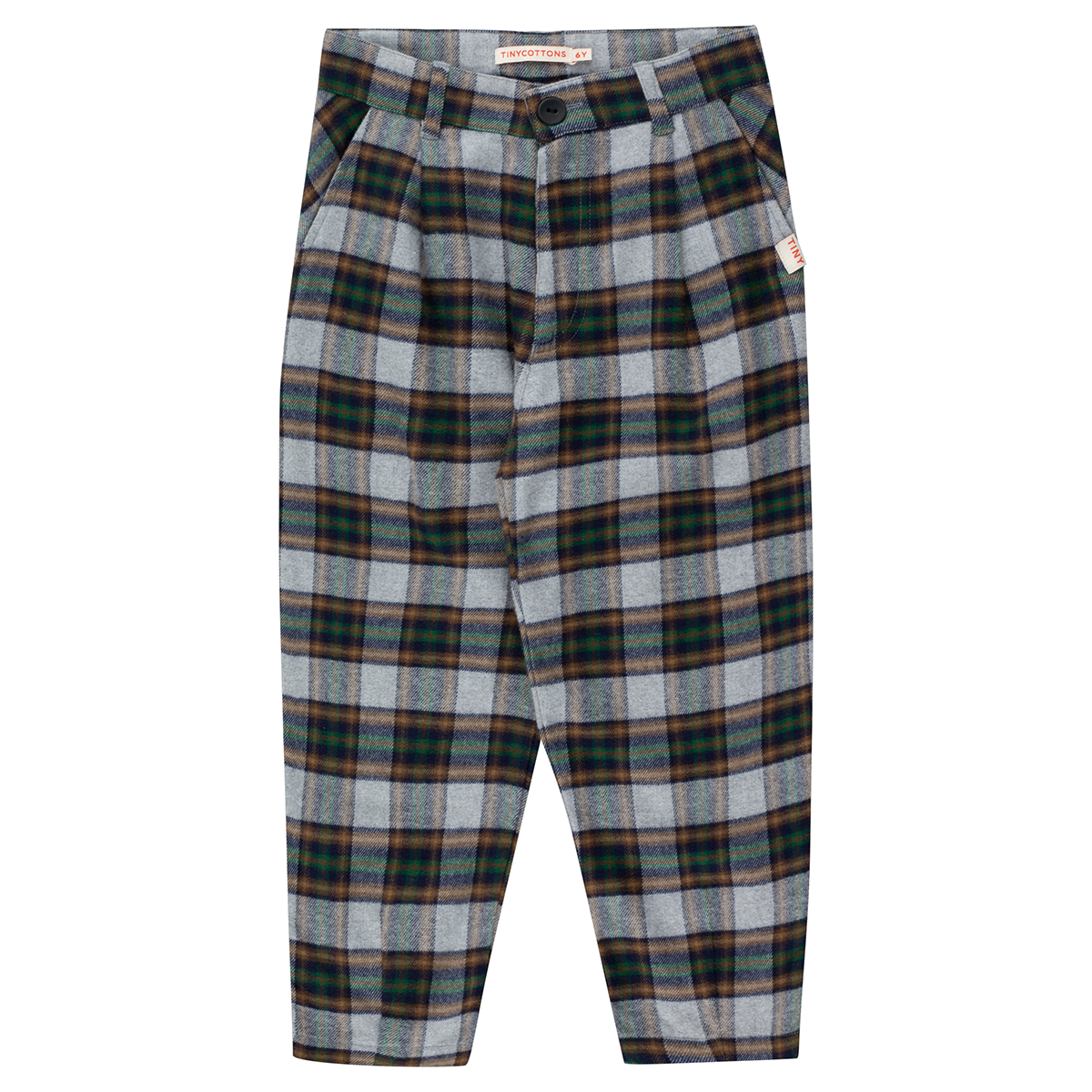 Tiny Cottons Check Pleated Trousers